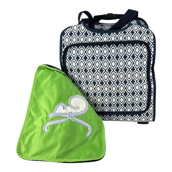 Thirty One Away We Go Roller Bag In Navy Perfect Pendant Carry On Initial K - Picture 10 of 11